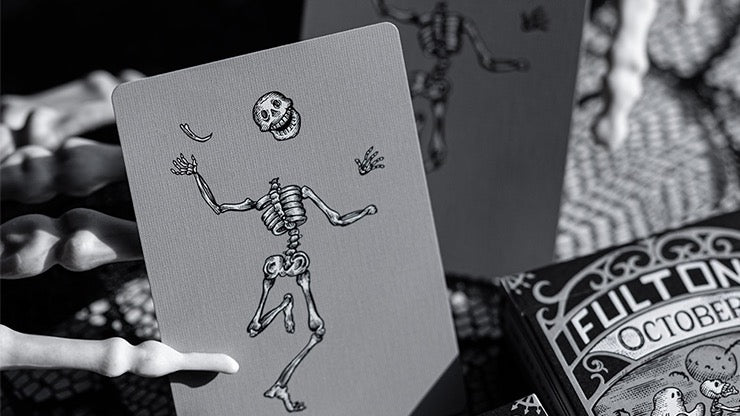 FULTONS OCTOBER TOMBSTONE GREY PLAYING CARDS
