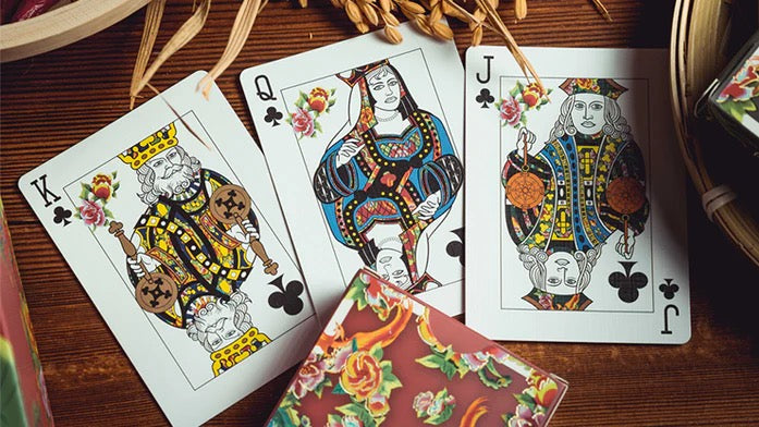 Phoenix and Peony (Red) Playing Cards – by Bacon Playing Card Company