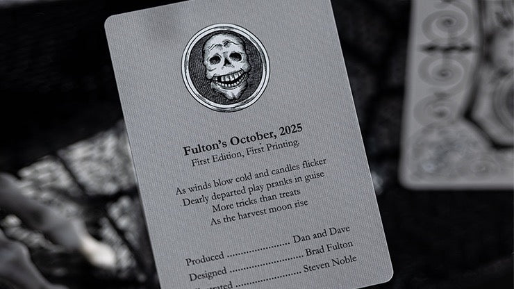 FULTONS OCTOBER TOMBSTONE GREY PLAYING CARDS