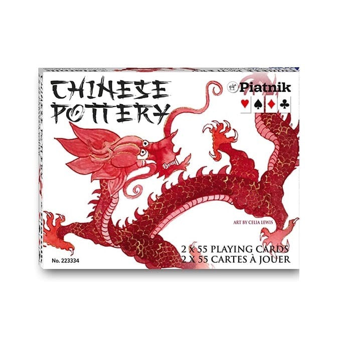 Piatnik Chinese Pottery Bridge Playing Cards Double Deck Set
