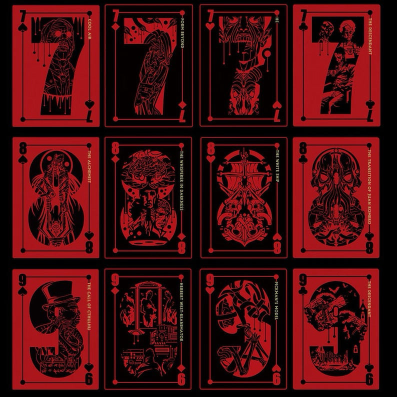 Lovecraft A-K: Cthulhu Mythos Playing Cards – Red Edition