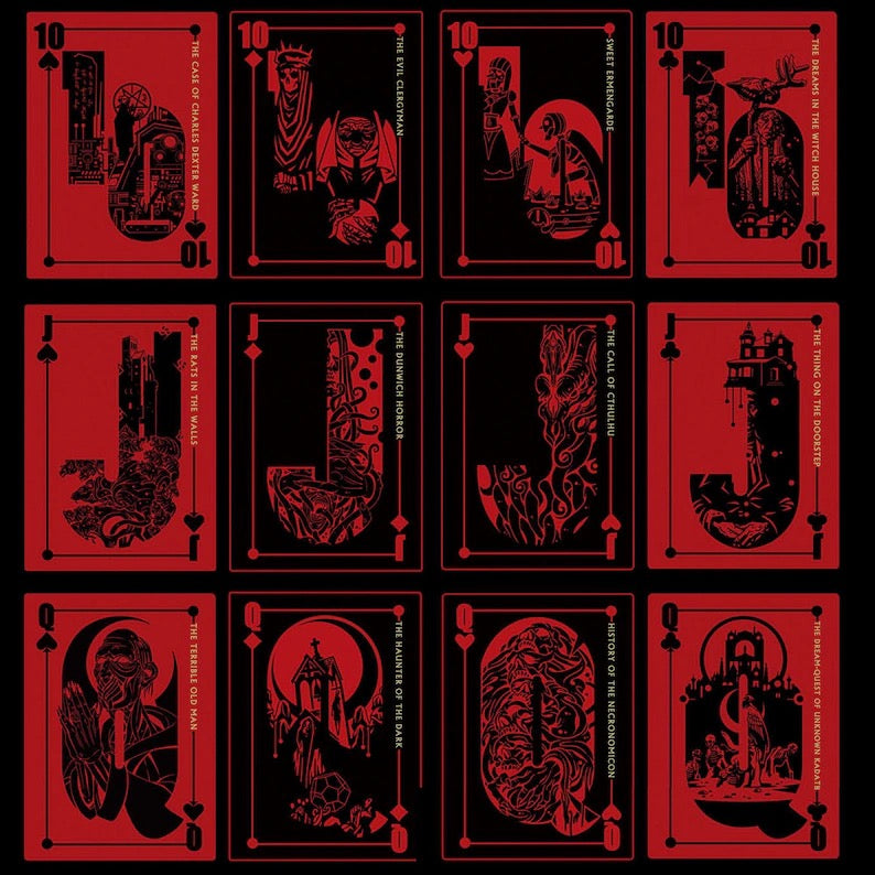 Lovecraft A-K Cthulhu Mythos Playing Cards – Red Edition