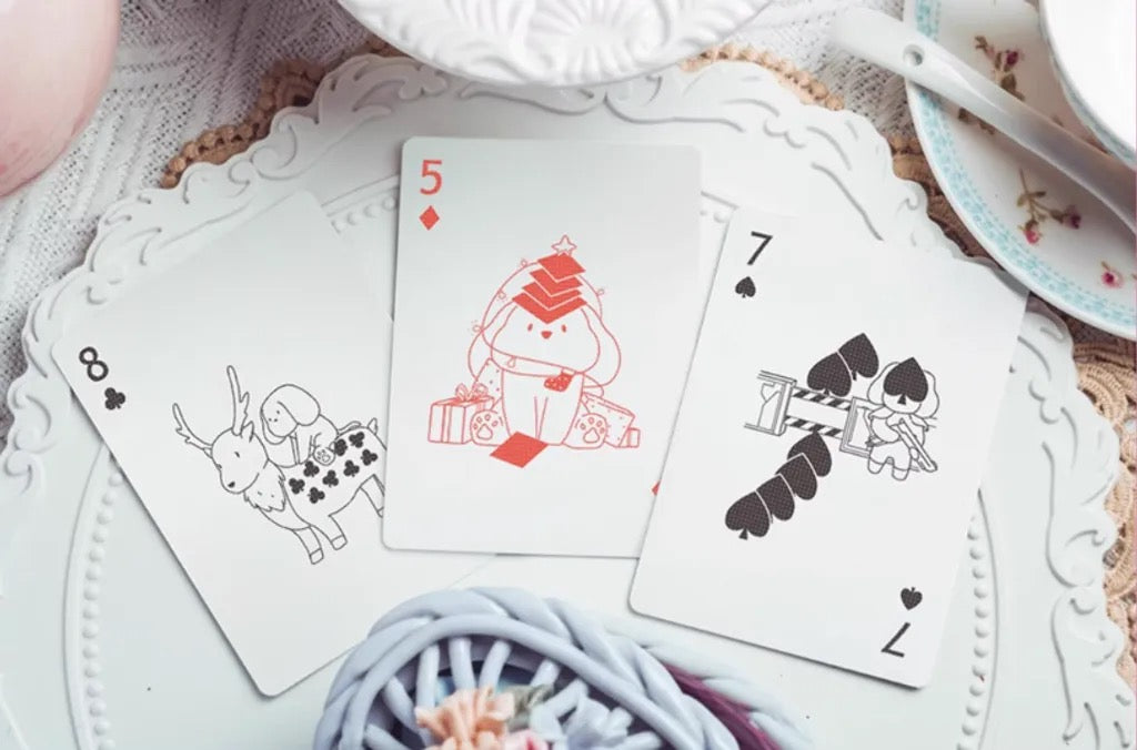The Cat’s & Dog's Diary Playing Cards: Dog (Green)