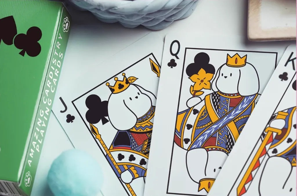 The Cat’s & Dog's Diary Playing Cards: Dog (Green)