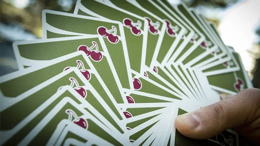 Cherry Casino (Sahara Green) Playing Cards – Pure Imagination Projects