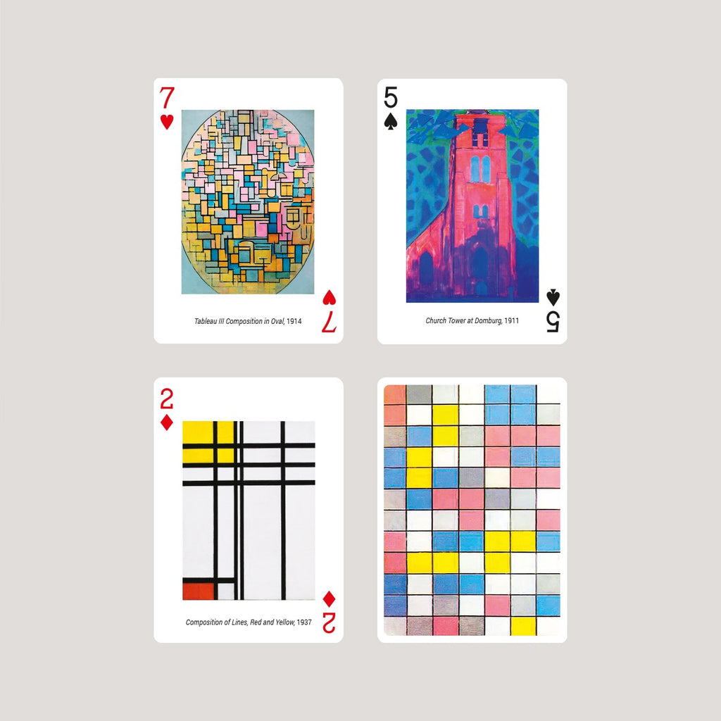 Piatnik Mondrian Art Playing Cards – 52 Unique Designs