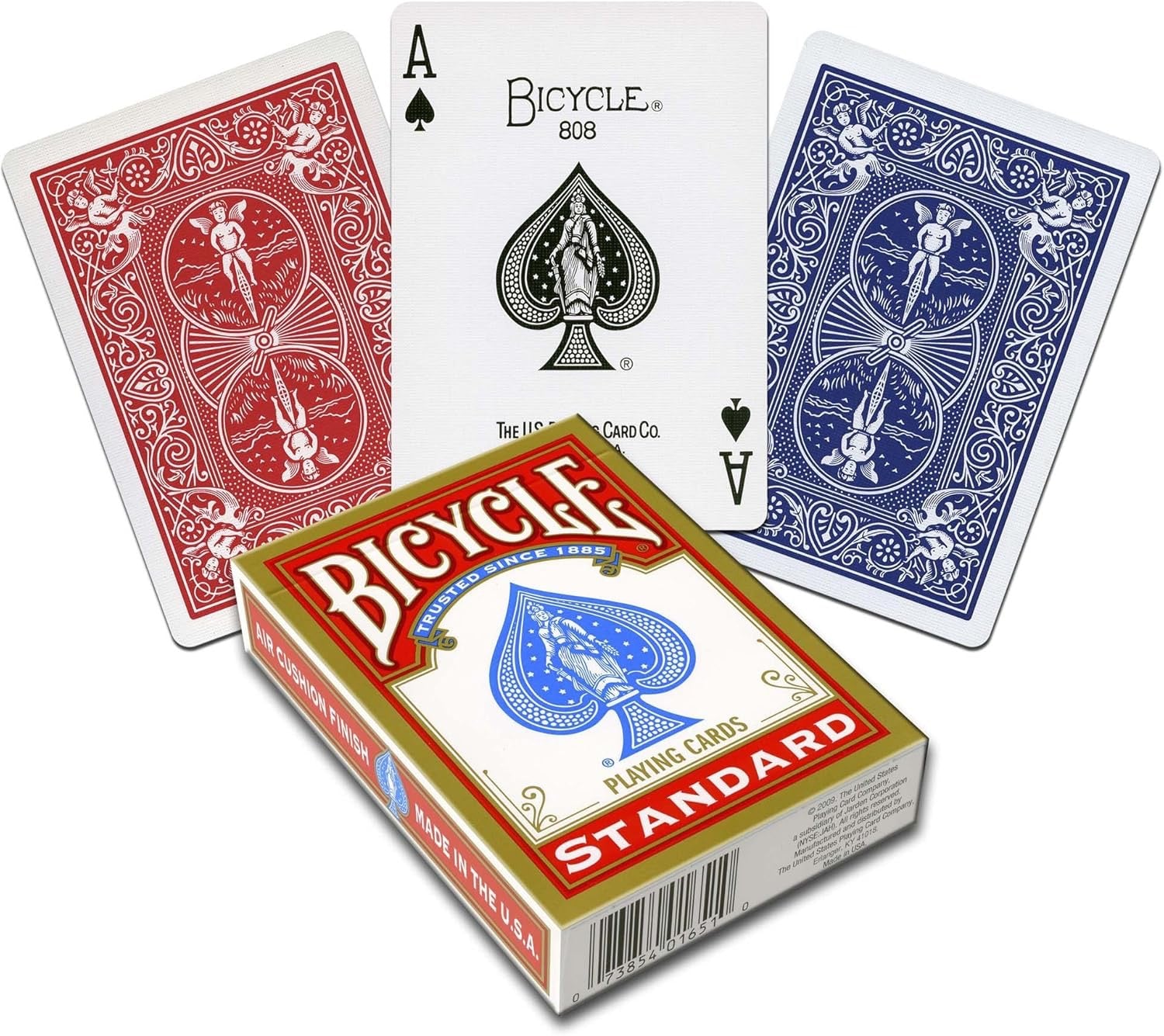 Bicycle Rider Standard poker cards golden frame (Red)