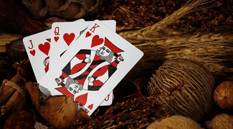 Love Promise of Vow Red Playing Cards by BOCOPO showing the custom Jack, Queen and King of Hearts court card artwork.