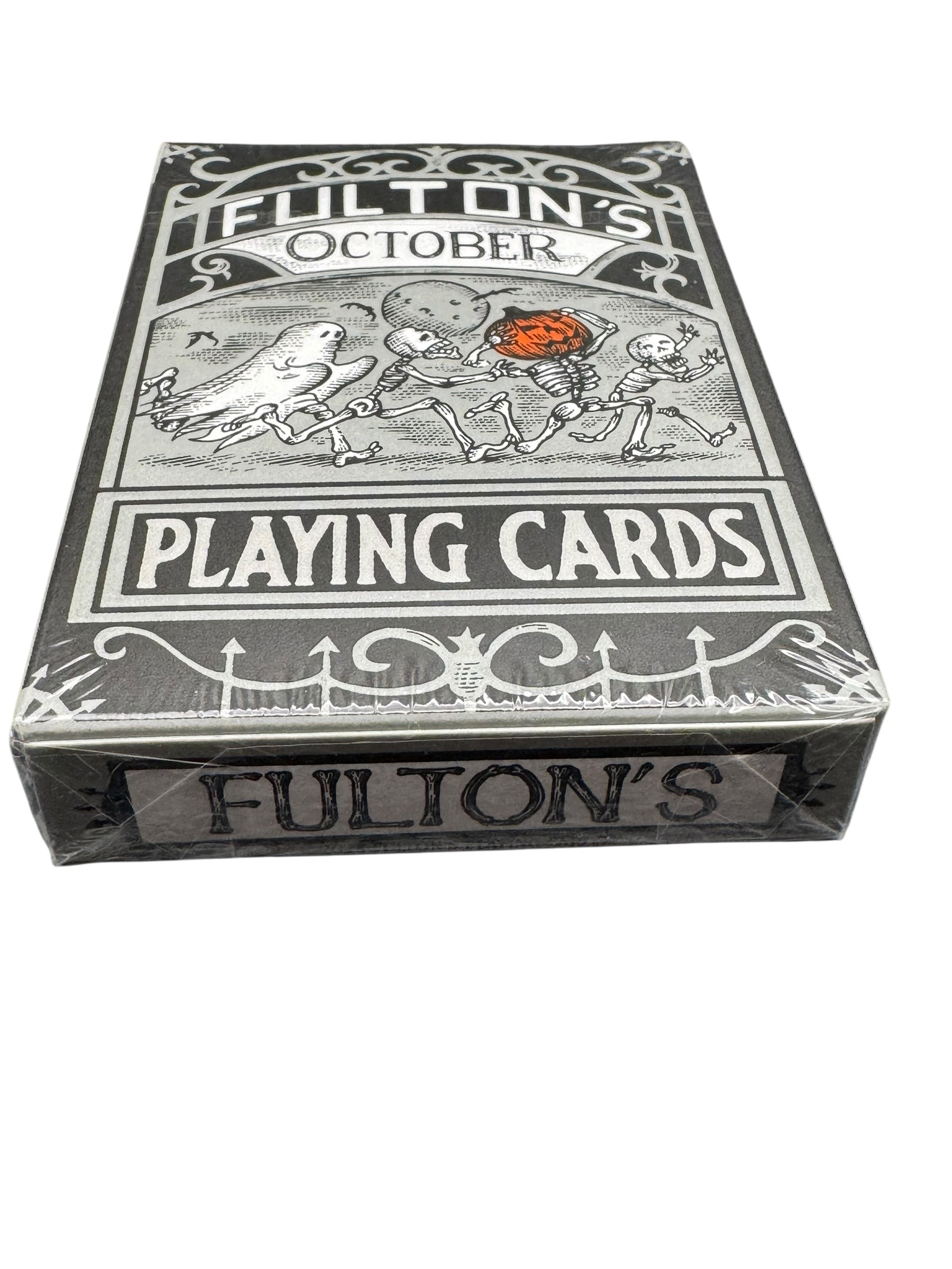 FULTONS OCTOBER TOMBSTONE GREY PLAYING CARDS