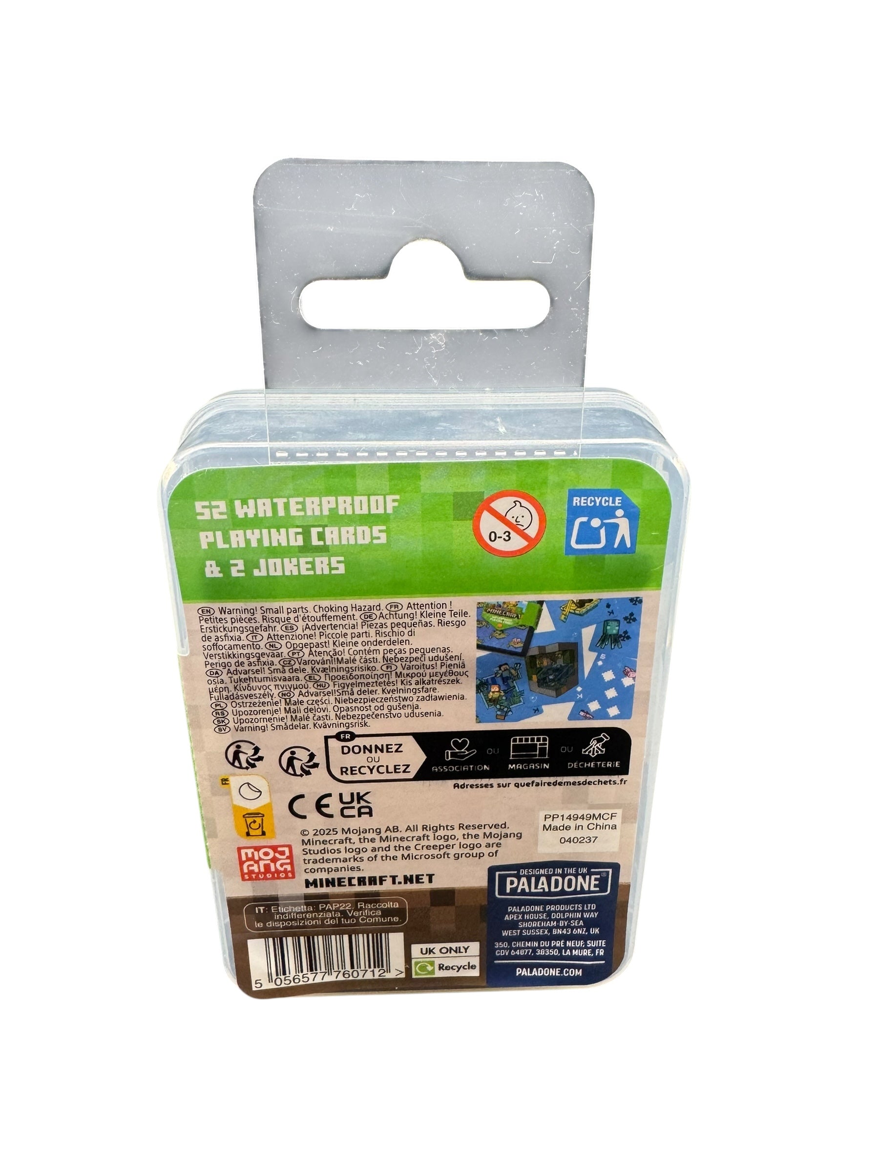 Minecraft Waterproof Playing Cards – Official Deck in Plastic Case