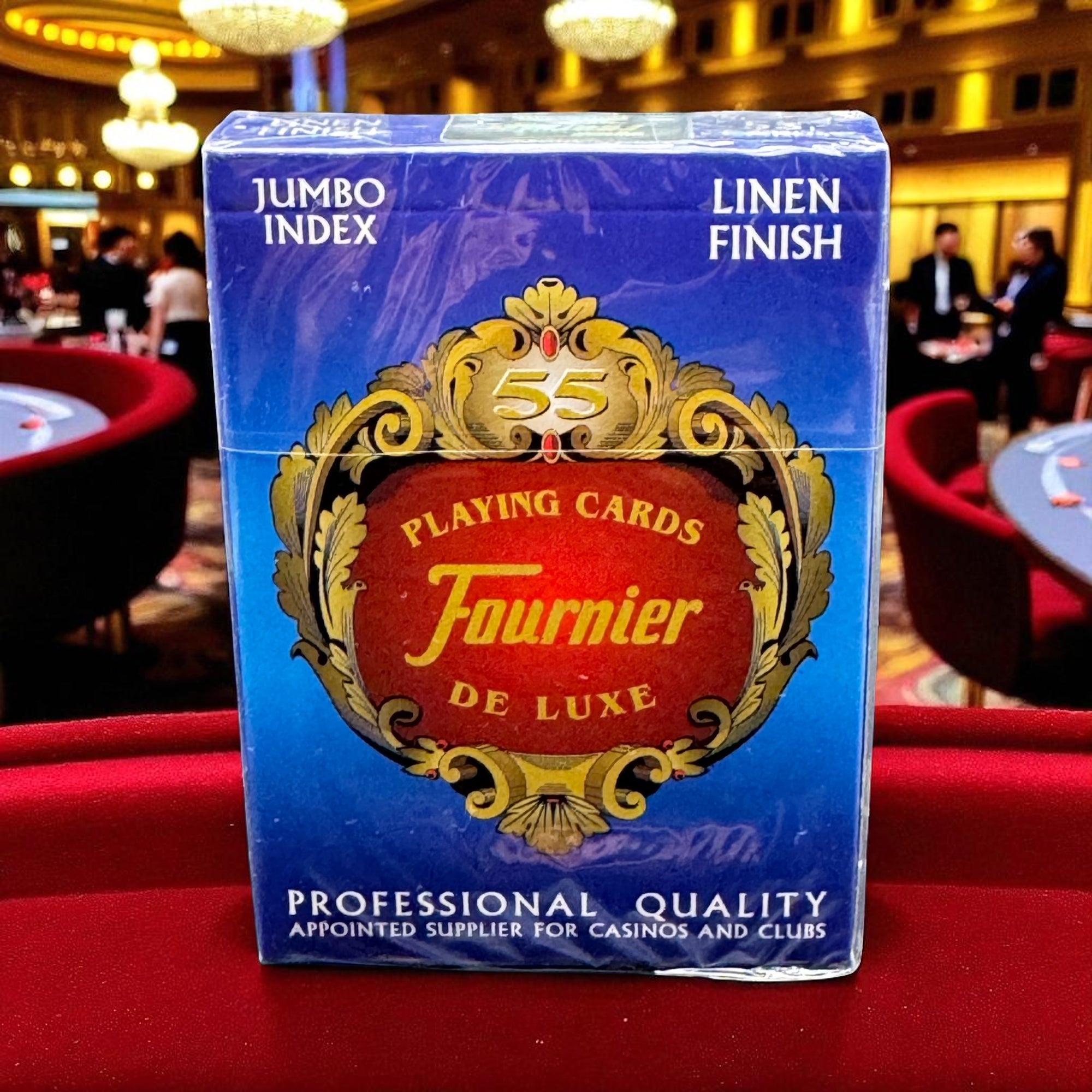 Fournier 818 Linen Finish Poker Playing cards (Blue)