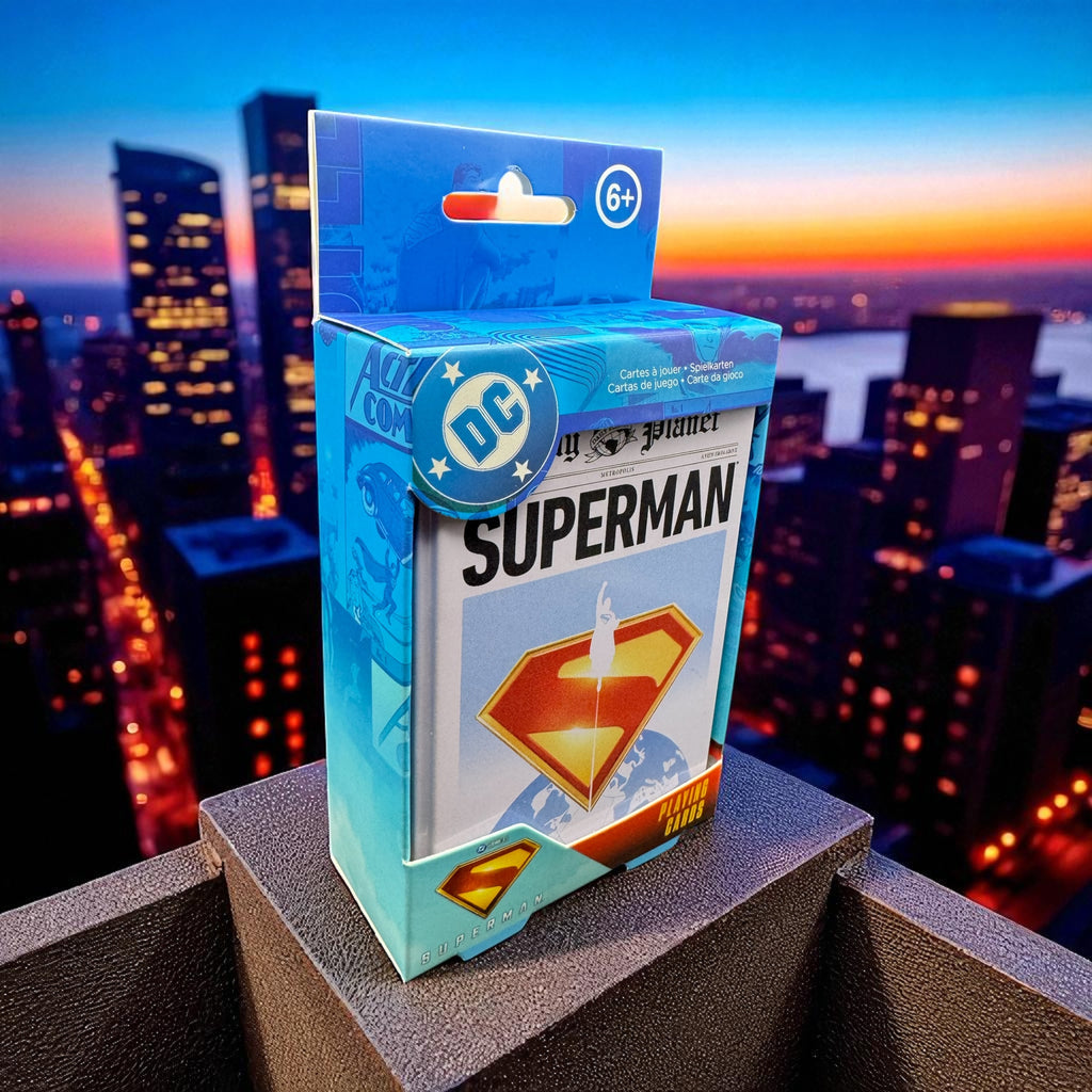 Superman Playing Cards – Official DC Comics Deck in Embossed Tin