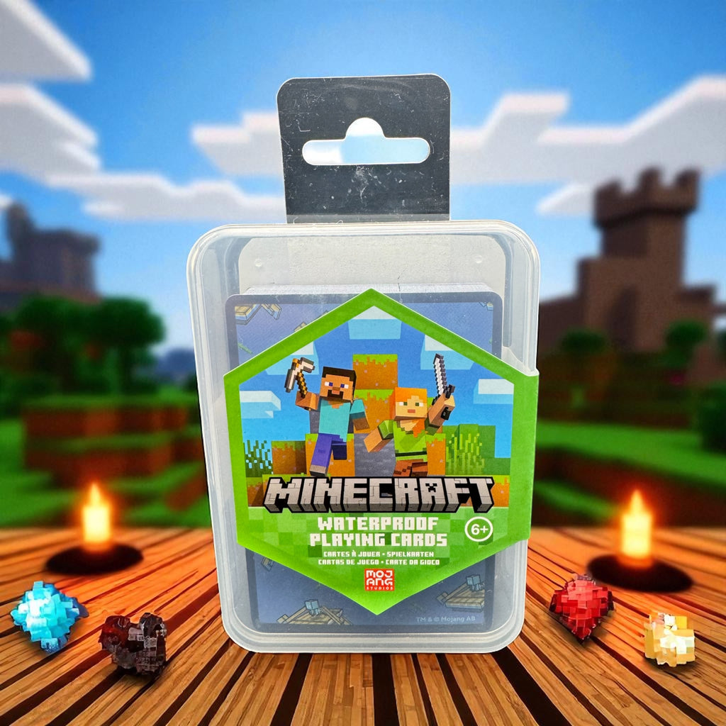 Minecraft Waterproof Playing Cards – Official Deck in Plastic Case