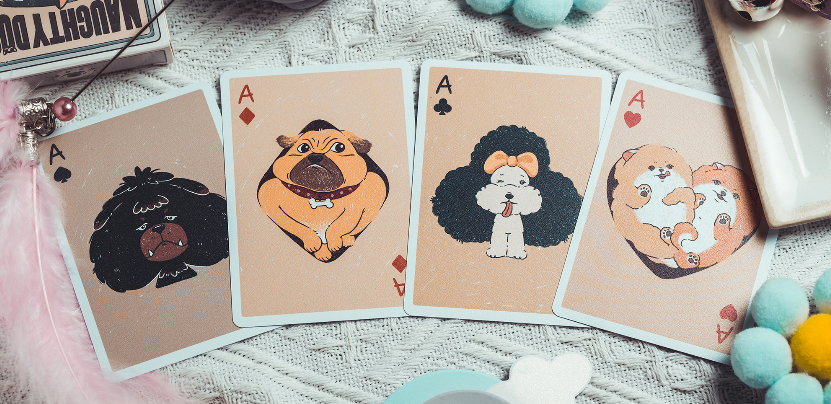 Naughty Dog Playing Cards — Dogs & Cats Collection