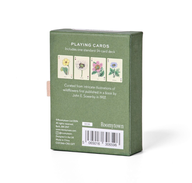 Wildflowers Playing Cards – Single Deck by Roomytown