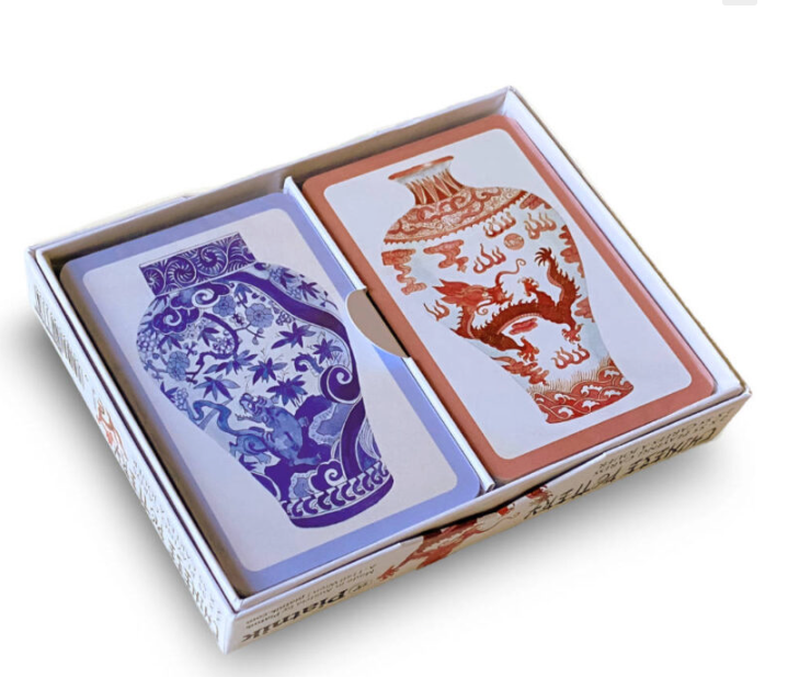 Piatnik Chinese Pottery Bridge Playing Cards Double Deck Set