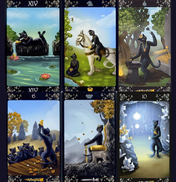 Black Cats Tarot Cards Lo Scarabeo