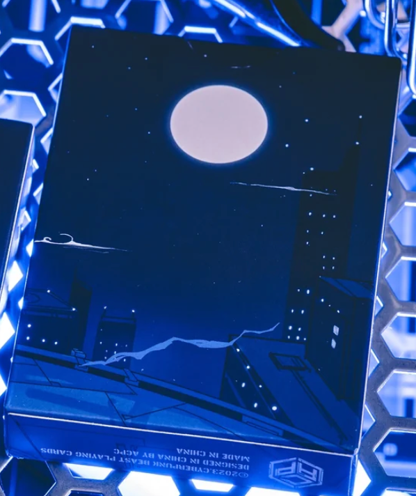 Cyberpunk Mythos Playing Cards: SANZU Blue