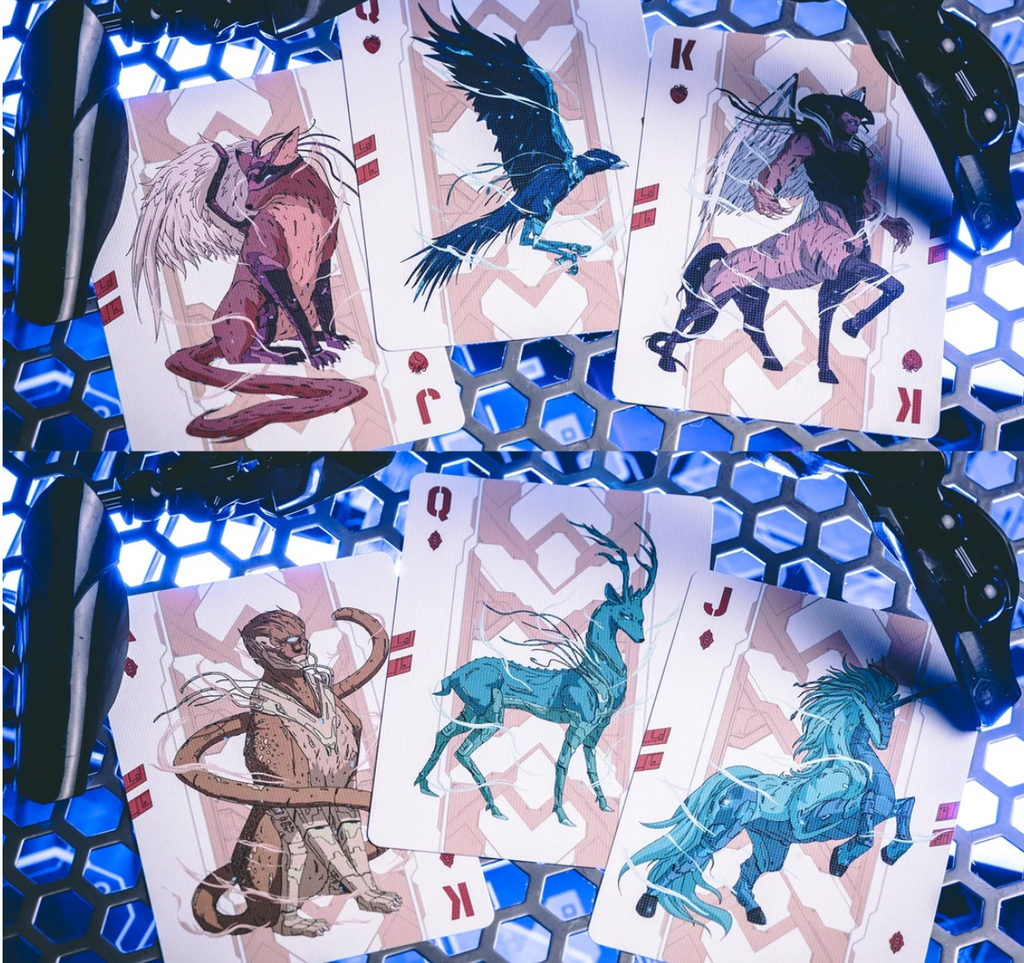 Cyberpunk Mythos Playing Cards: SANZU Red