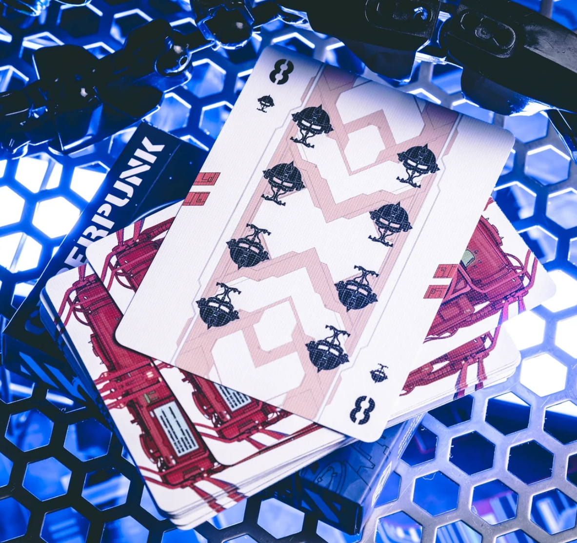 Cyberpunk Mythos Playing Cards: SANZU Red