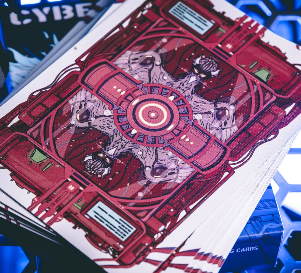 Cyberpunk Mythos Playing Cards: SANZU Red