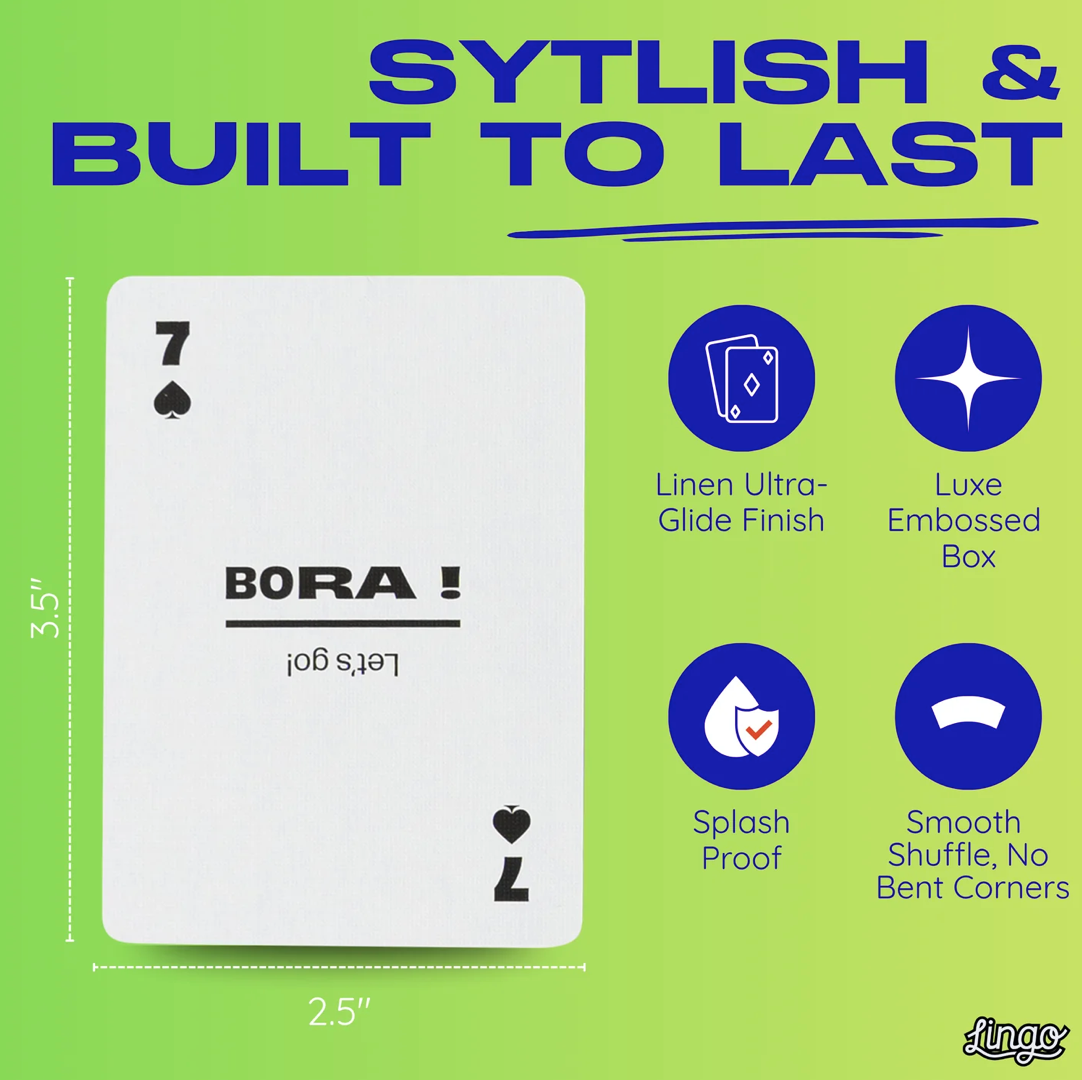 Lingo Brazilian Portuguese Playing Cards in Wayfarer Tin