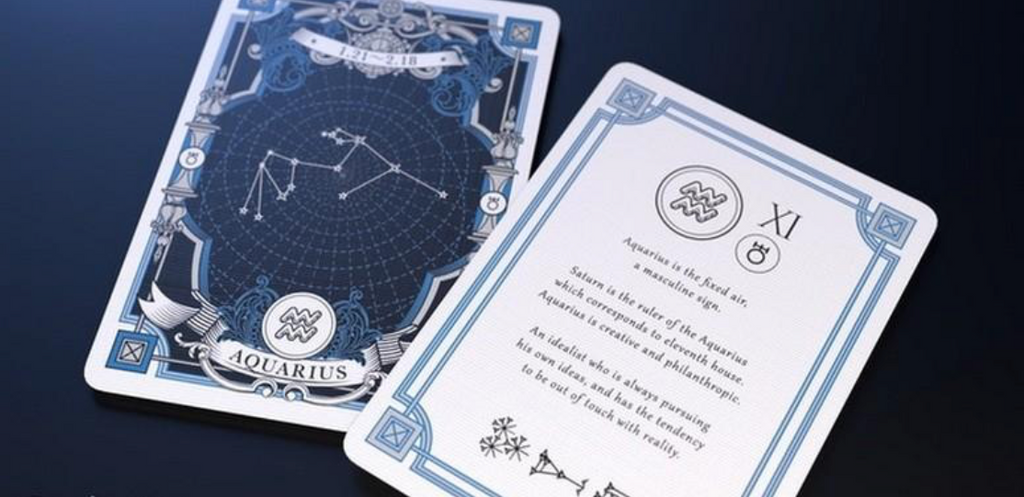 Zodiac Portents Playing Cards: Aquarius