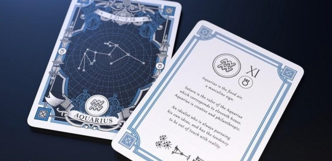 Zodiac Portents Playing Cards: Aquarius