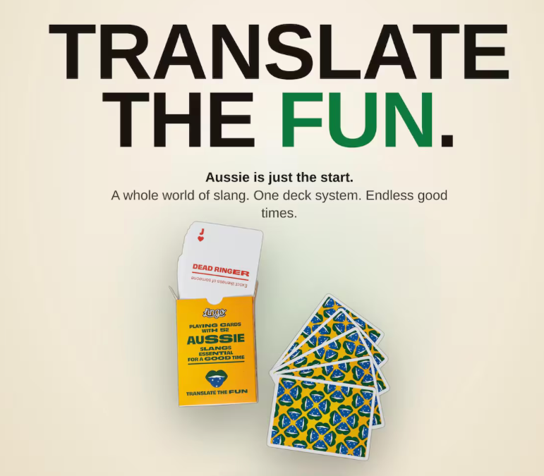 Lingo Aussie Slang Travel Playing Cards