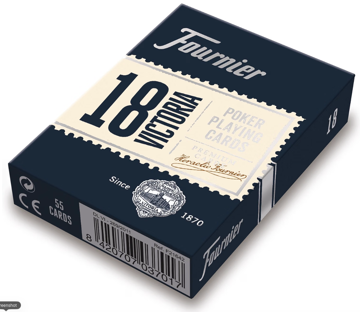 Fournier Victoria 18 Blue Playing Cards