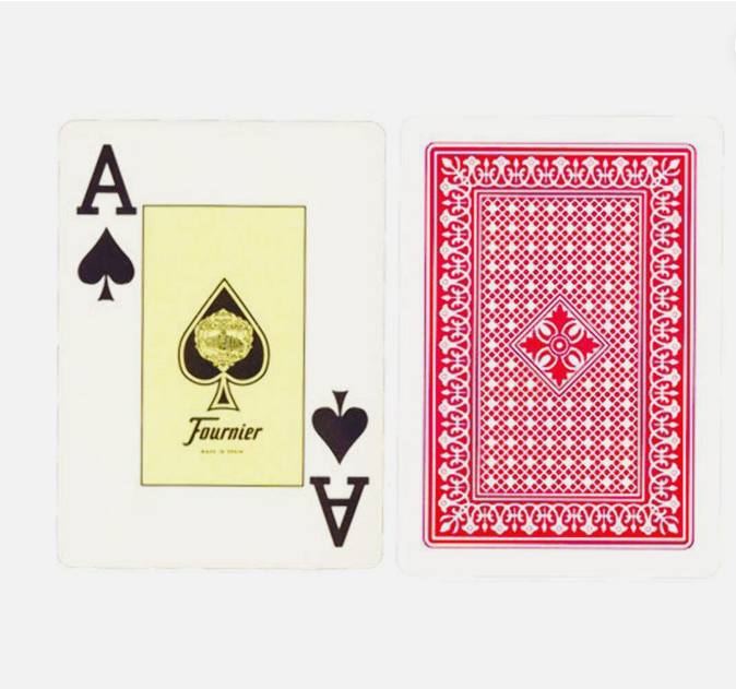 Fournier 818 Jumbo Index Poker Playing Cards – Red