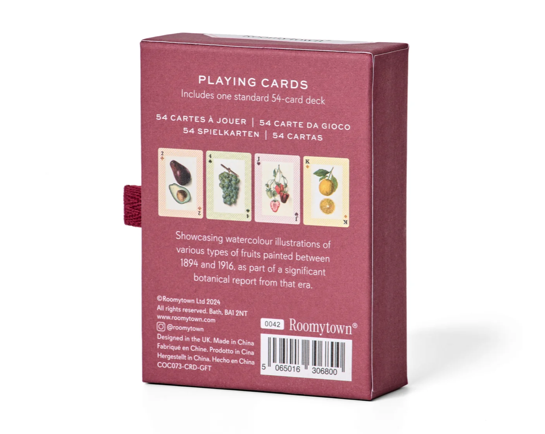 Roomytown Watercolour Fruits Playing Cards