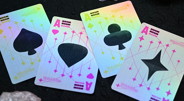 Moon White Holo Playing Cards – Hiddenlight