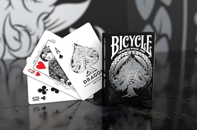 Bicycle Black Dragon Playing Cards – Year of the Dragon