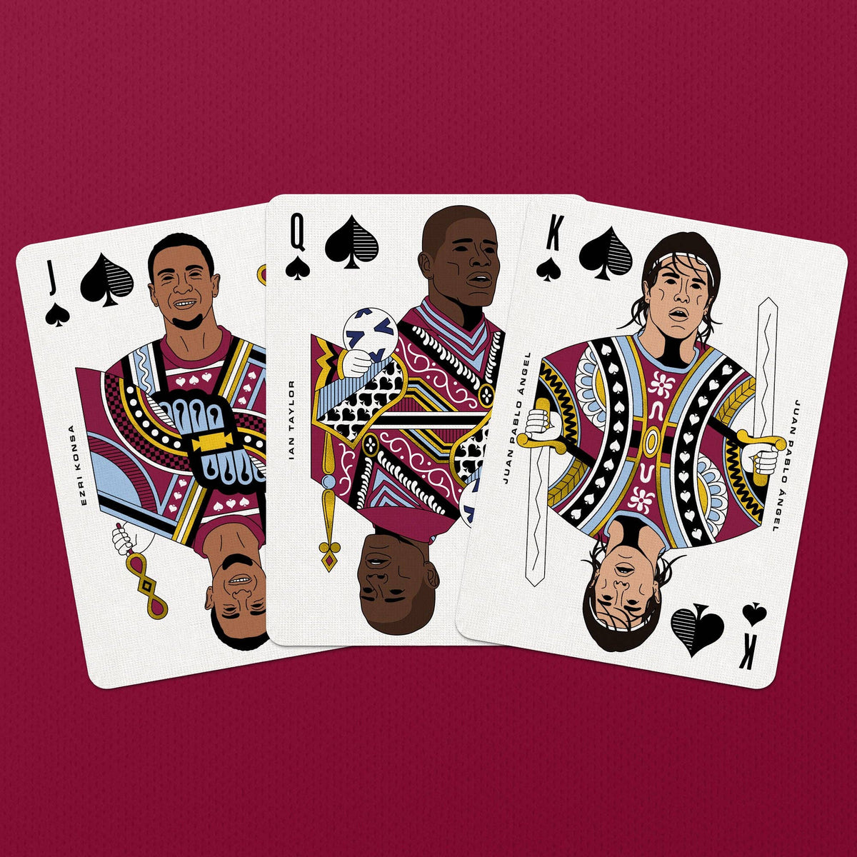 Aston Villa Playing Cards – Football Legends Gold Foil Deck by Boot & Ball