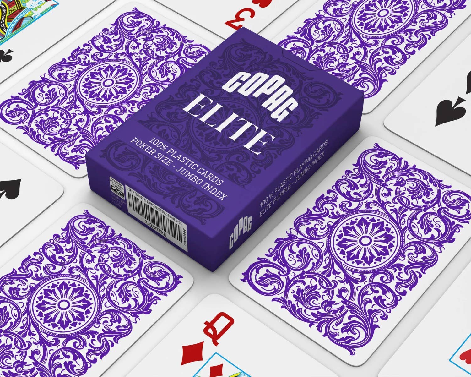 Copag 1546 Elite Playing Cards – Poker Size, Jumbo Index (Purple)