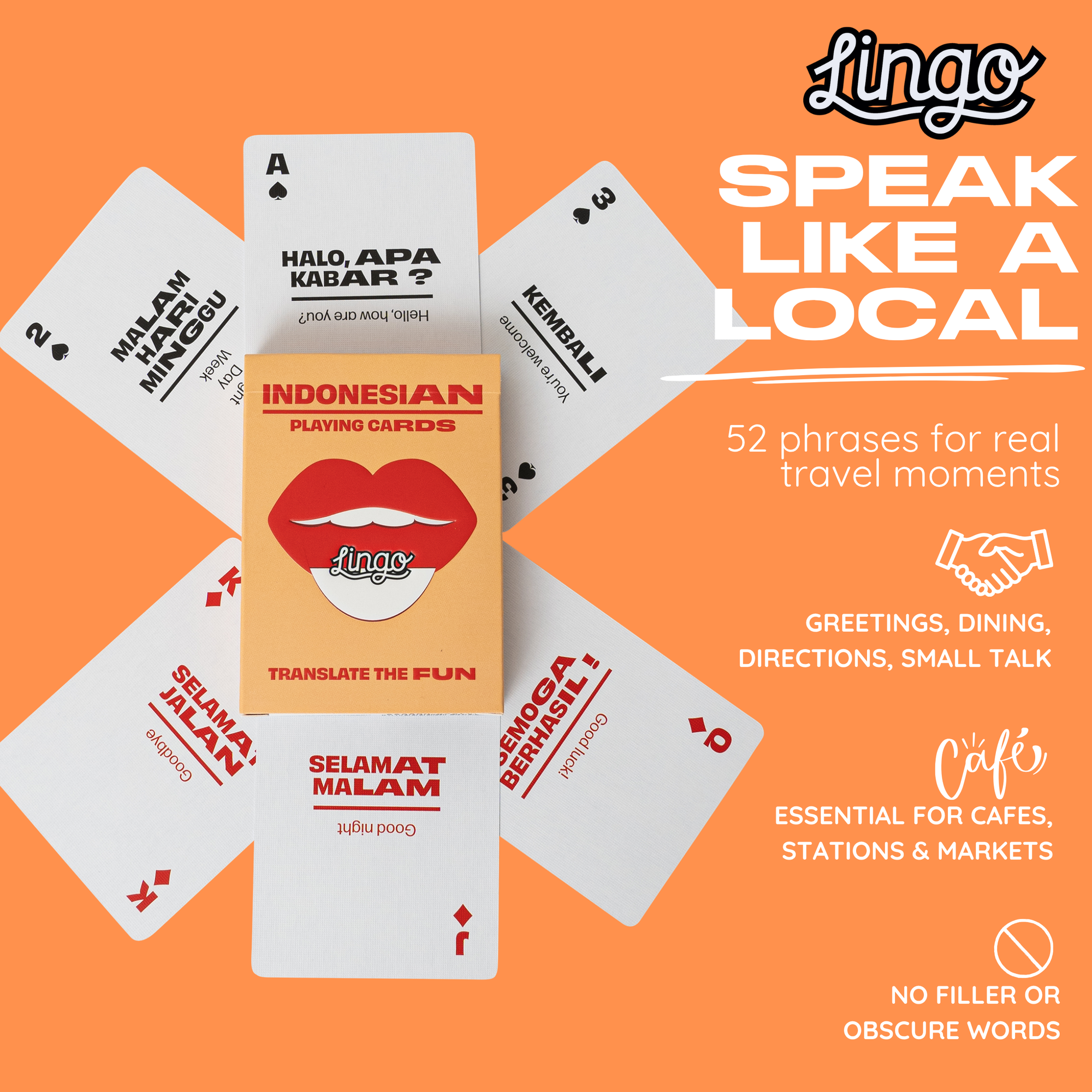 Indonesian Travel Playing Cards