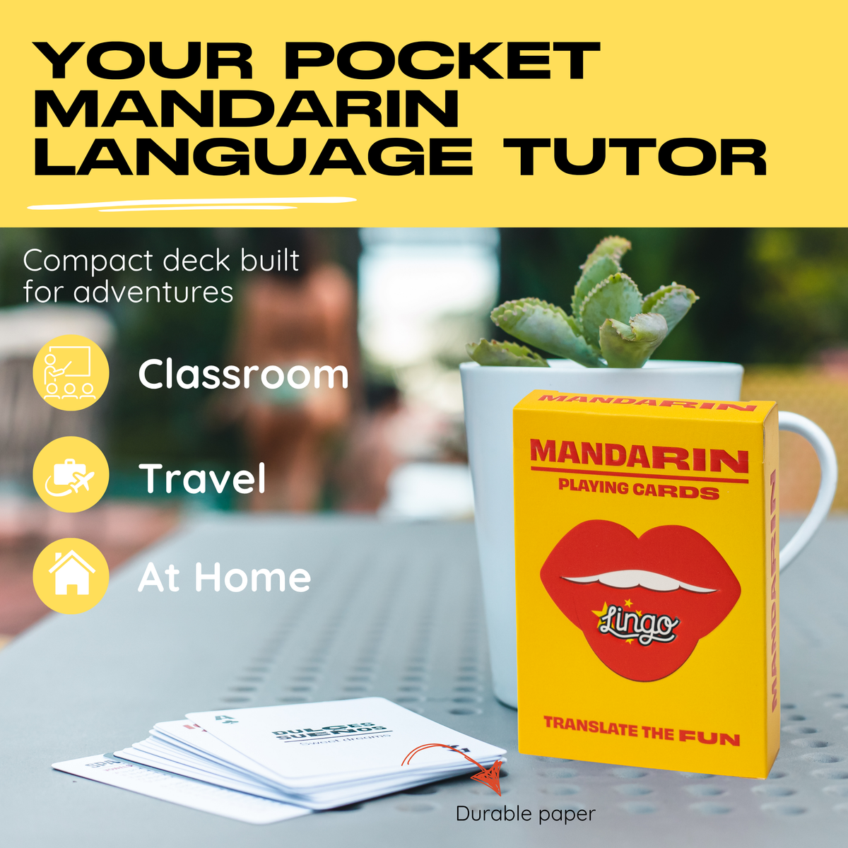 Lingo Mandarin Playing Cards – Learn Mandarin 52 Phrase Deck