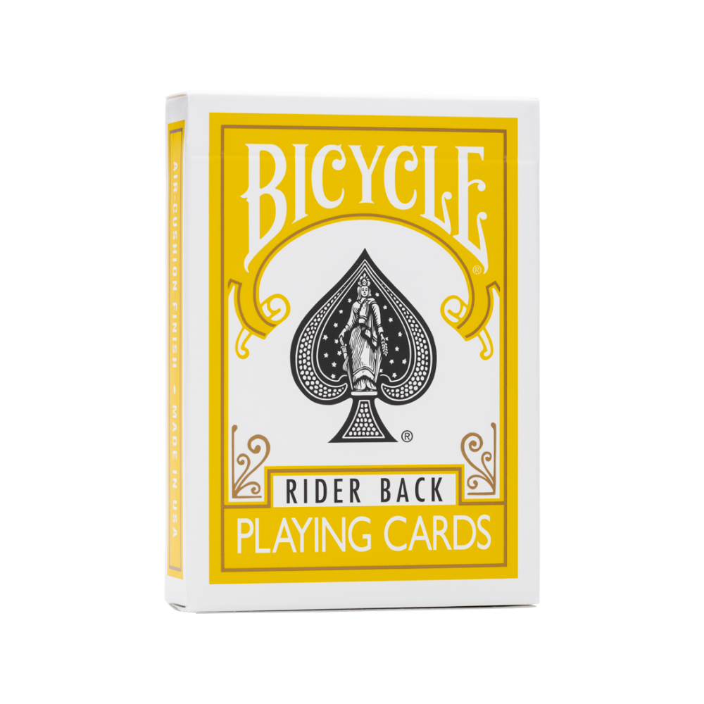 Bicycle Rider Back Yellow Playing Cards