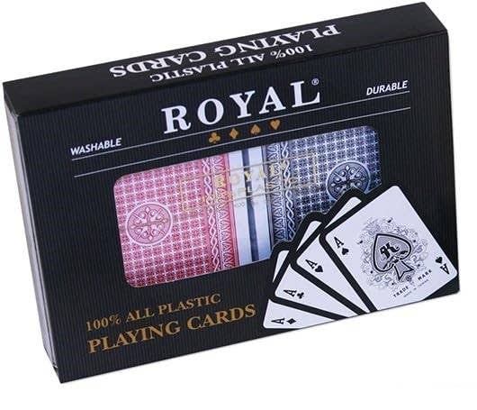 Royal 100% Plastic Playing Cards – Poker Size Double Deck