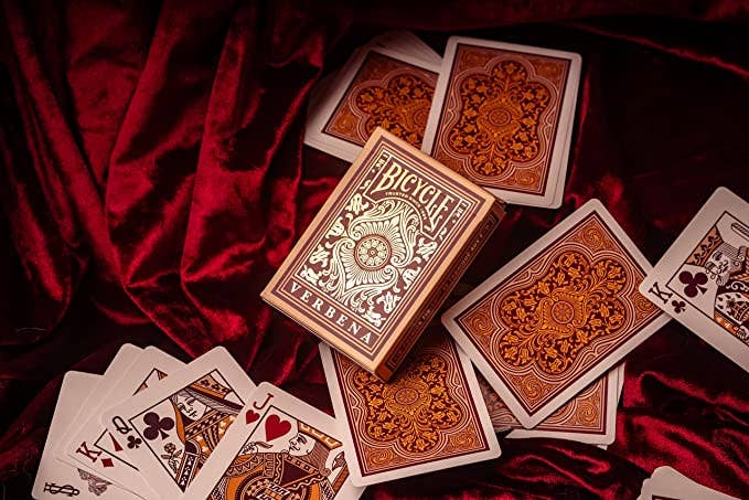 Bicycle Verbena Playing Cards – Gold Foil Botanical Deck