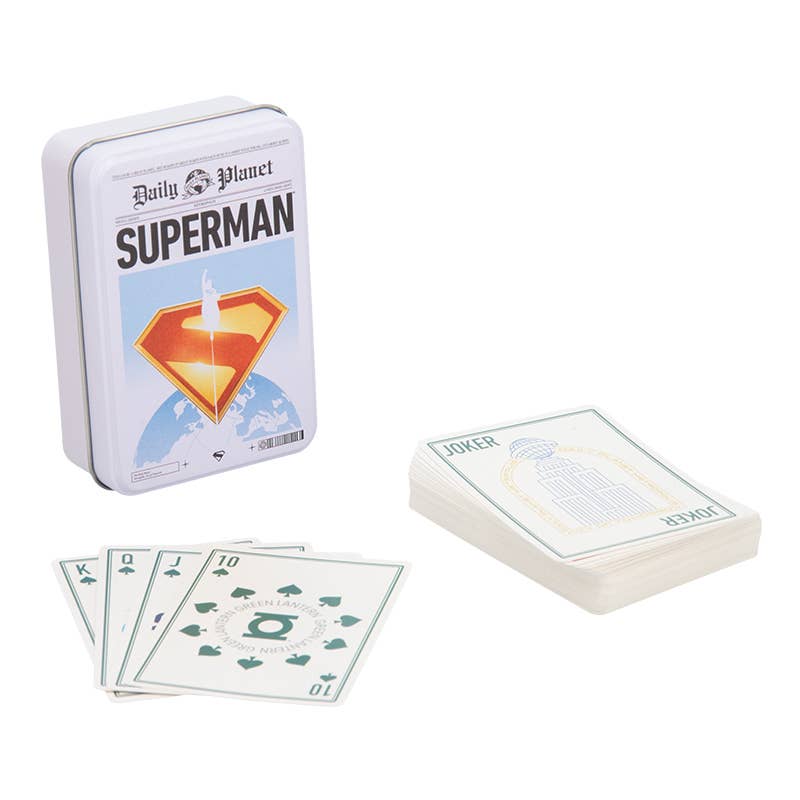 Superman Playing Cards – Official DC Comics Deck in Embossed Tin