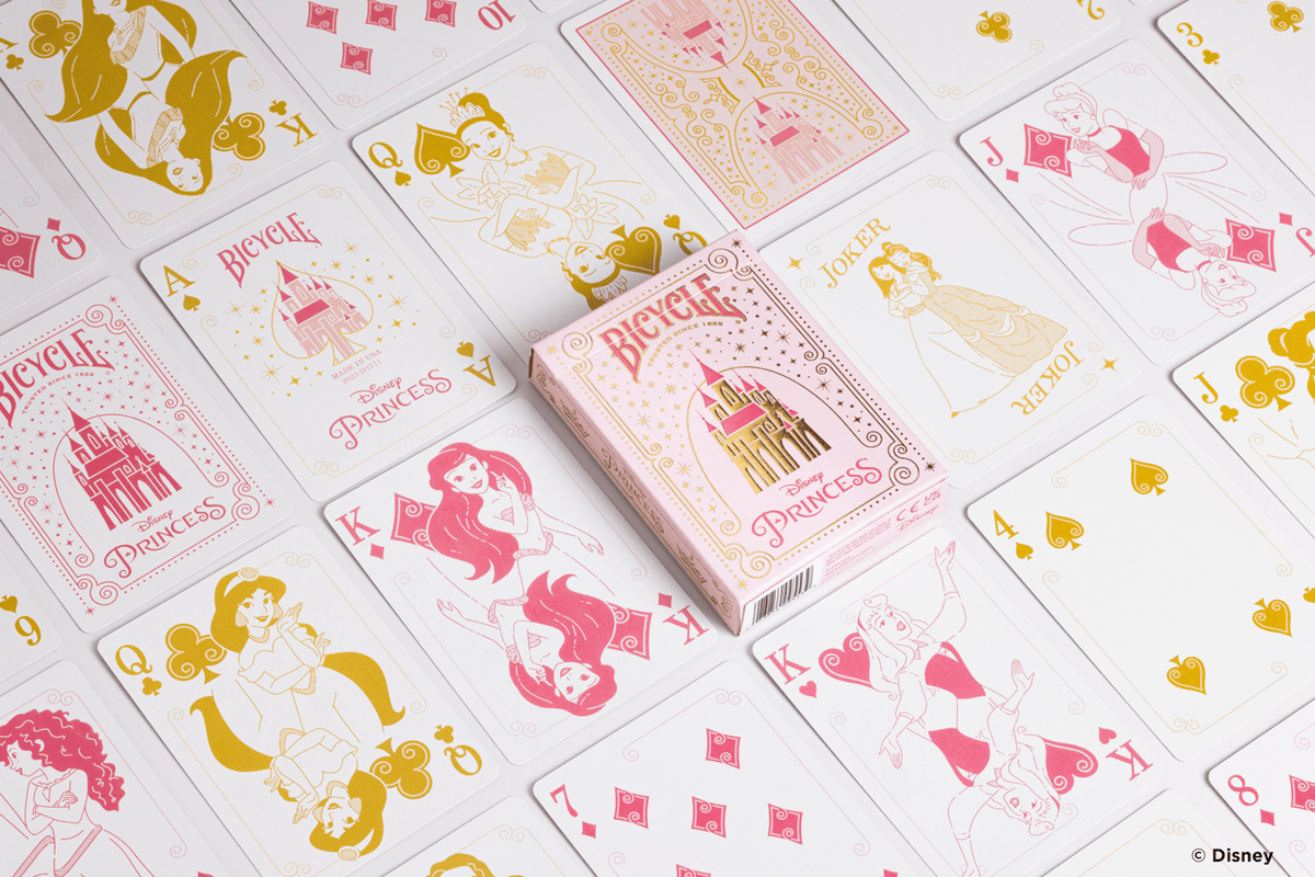Bicycle Disney Princess Pink Playing Cards