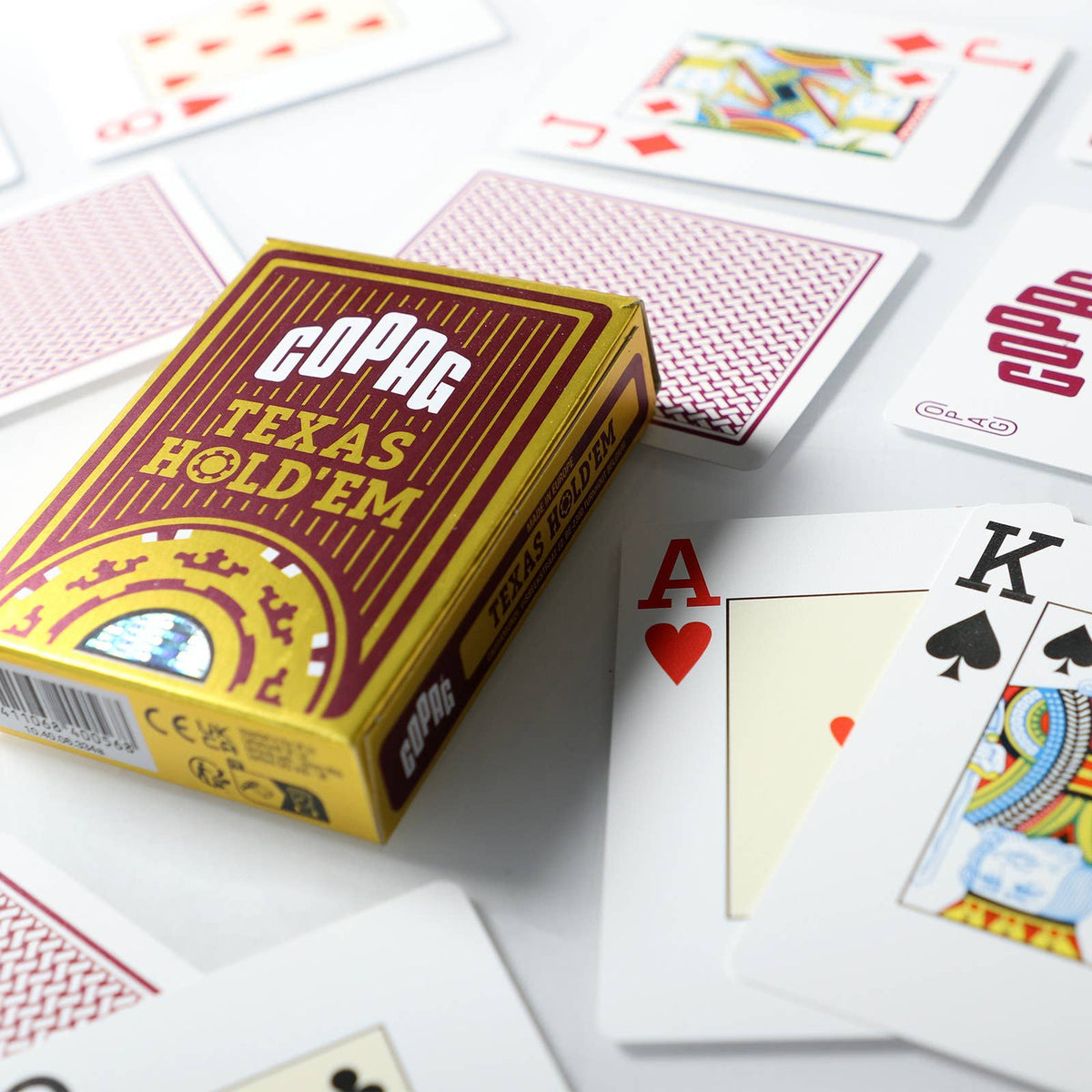 Copag Texas Hold’em 100% Plastic Playing Cards – Red