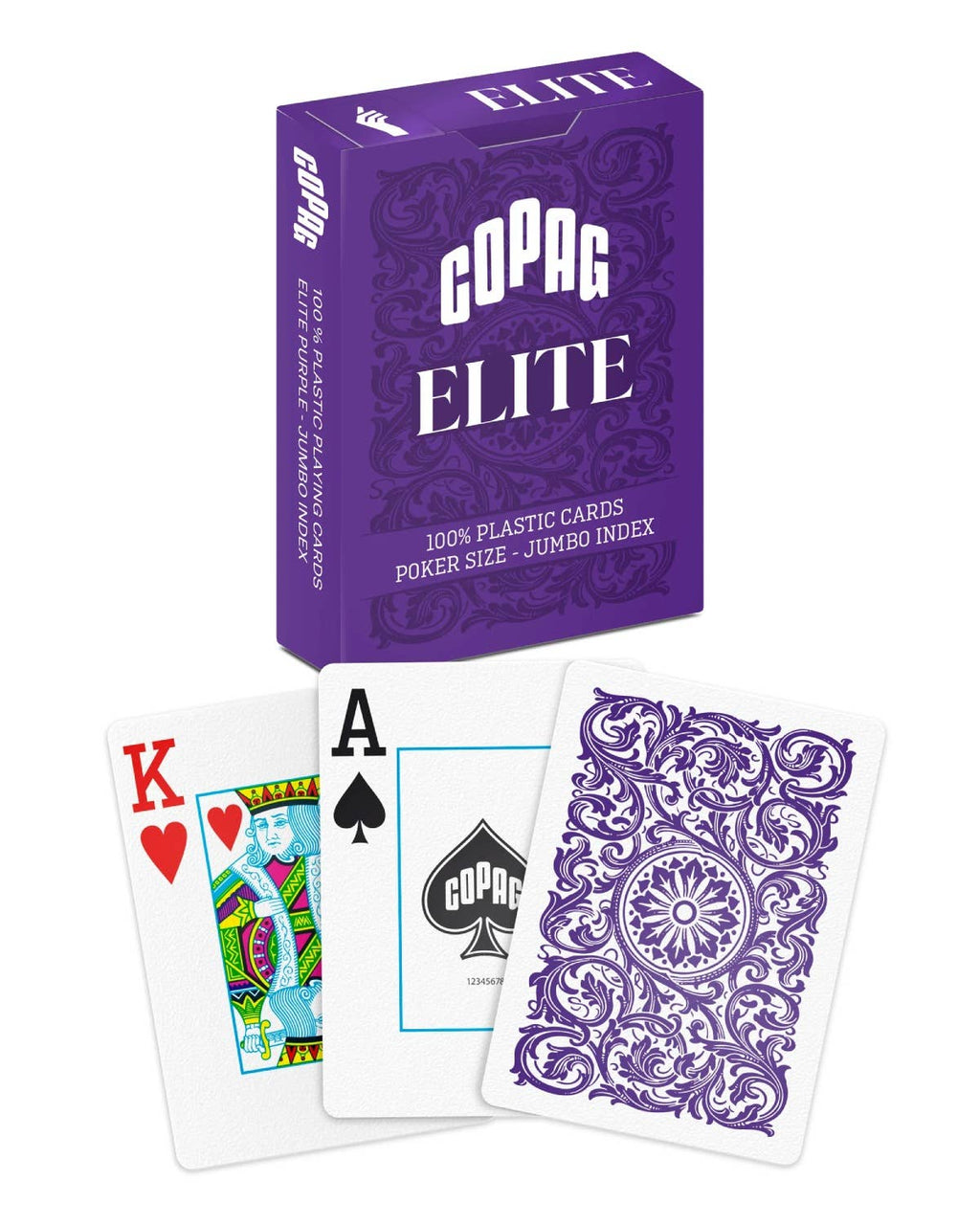 Copag 1546 Elite Playing Cards – Poker Size, Jumbo Index (Purple)
