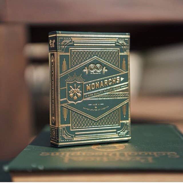 Theory11 Green Monarchs Playing Cards