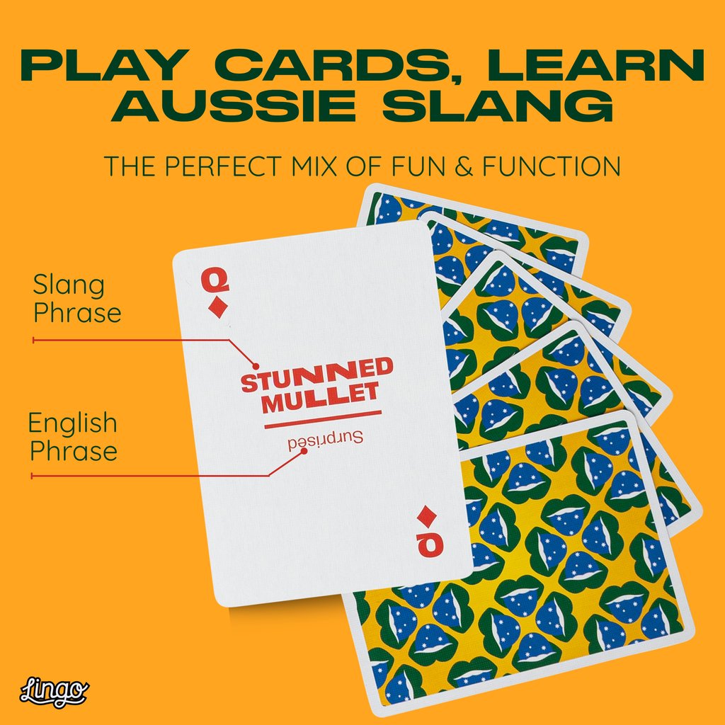 Aussie Slang Travel Playing Cards in Tin Travel Case