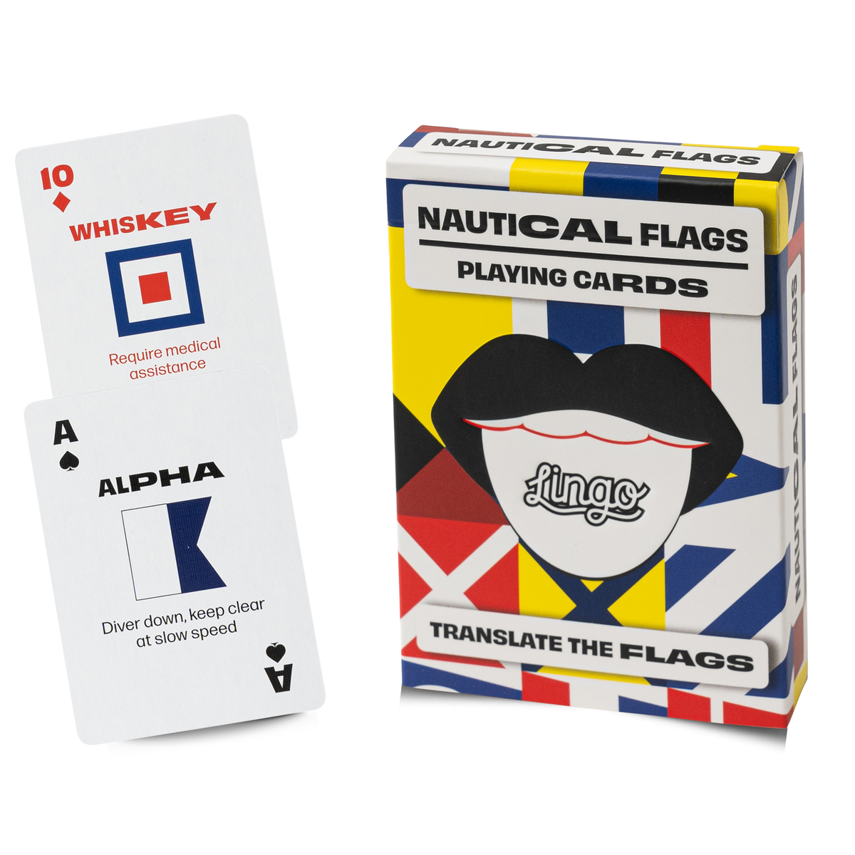 Lingo Nautical Flags Playing Cards – 52 Maritime Signals