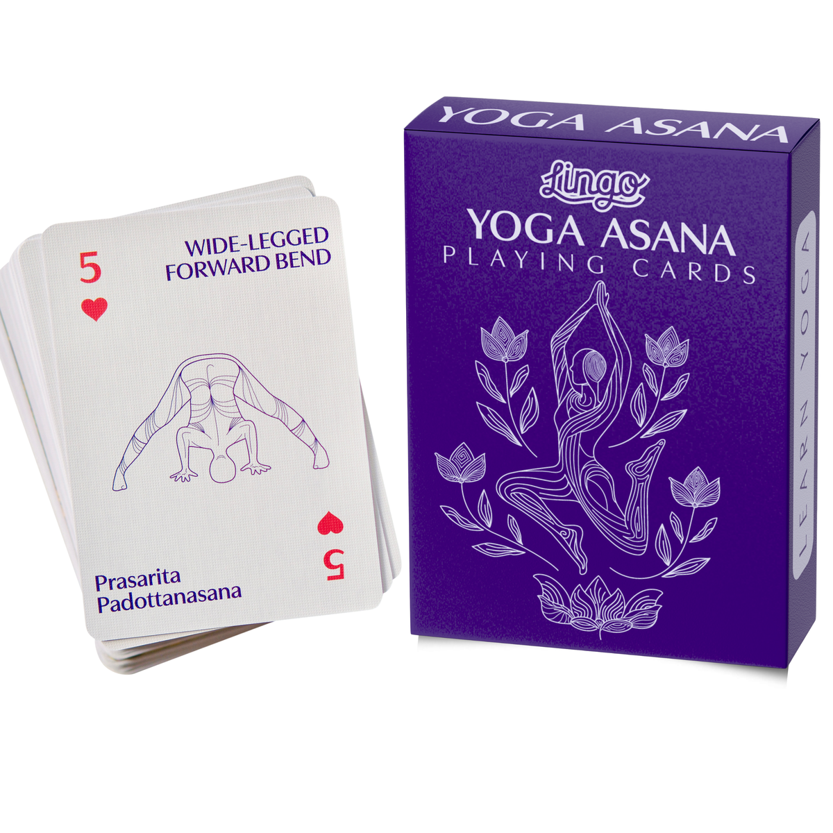 Lingo Yoga Playing Cards – 52 Yoga Asana Pose Deck