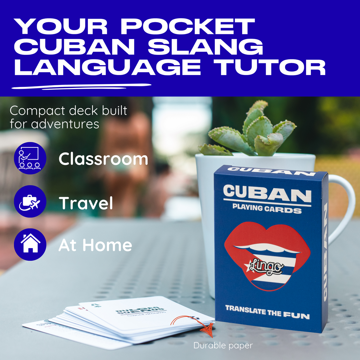 Lingo Cuban Playing Cards – Learn Cuban Spanish 52 Slang Phrases